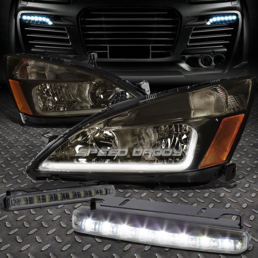 USフォグライト SMOKED HEADLIGHT + AMBE \u003cwbr\u003e \u003c/ wbr\u003e Rコーナー+ DRL + 03-07 ACCORD UC