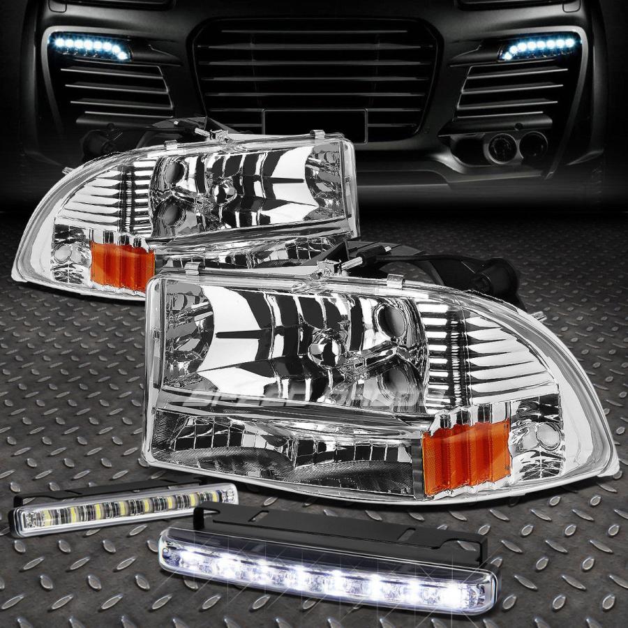 USフォグライト CHROME HOUSING HEADLIGHT + AMBE \u003cwbr\u003e \u003c/ wbr\u003e Rコーナー+ 97-04 DAKOTA用