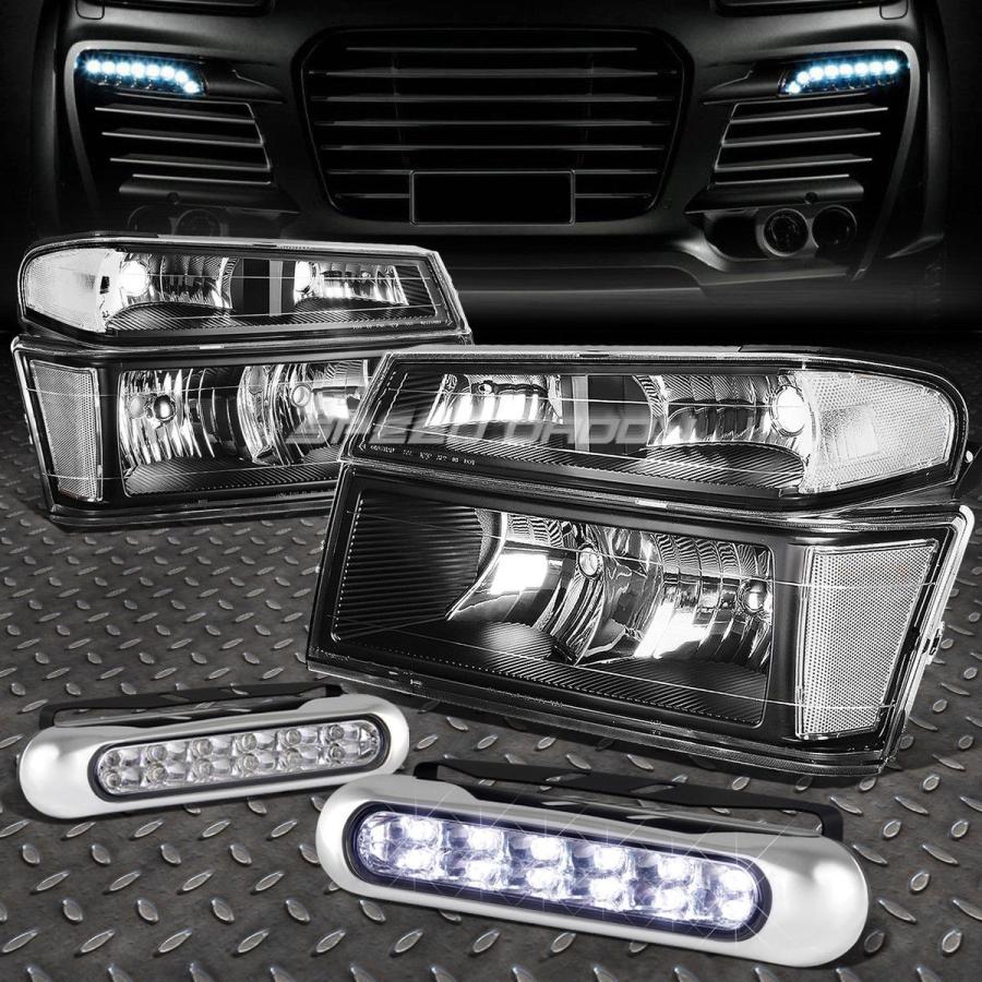 USフォグライト BLACK HEADLIGHT + CLEA \u003cwbr\u003e \u003c/ wbr\u003e Rコーナー+ 12 LEDグリルフォグライト04-12コロ
