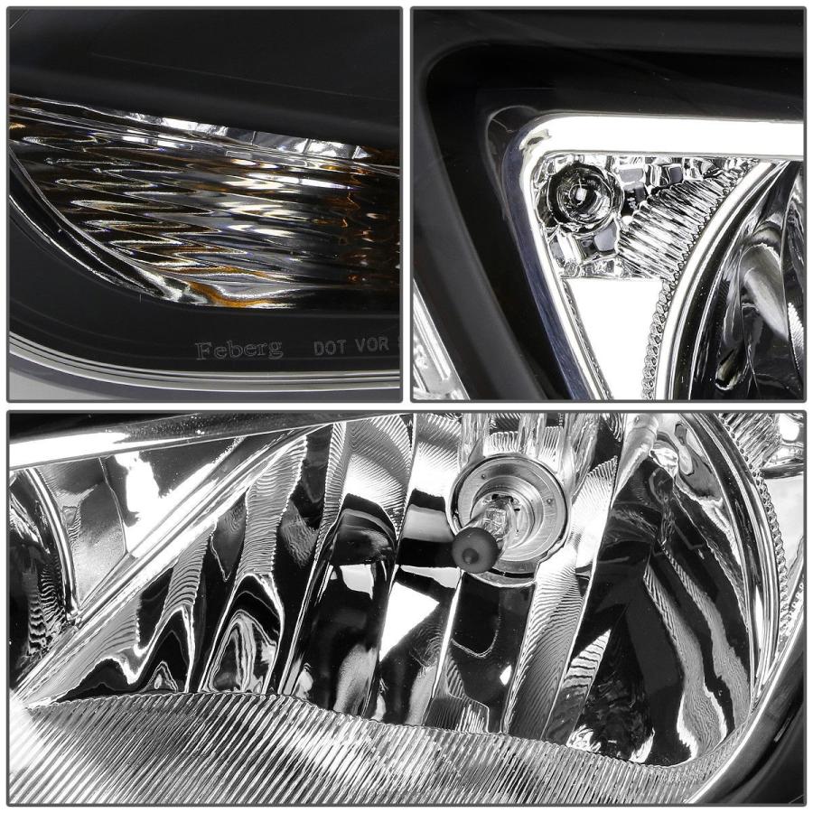 USフォグライト BLACK HEADLIGHT + CLEA <wbr> </ wbr> Rコーナー信号+ 12-14フォードフォーカス用LEDグリの画像