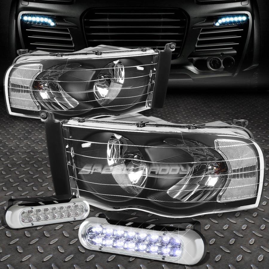USフォグライト BLACK HOUSING HEADLIGHT + CLEA \u003cwbr\u003e \u003c/ wbr\u003e Rコーナー+ 02-05ドッジRAM用16