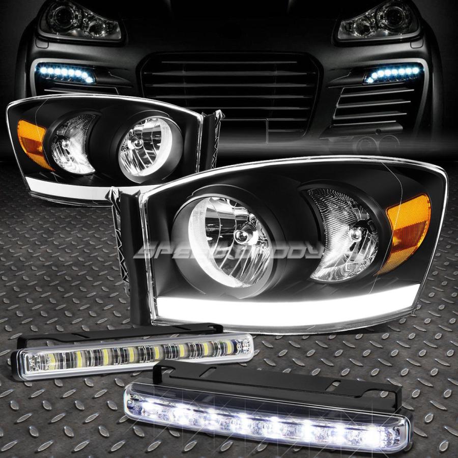 USフォグライト BLACK HEADLIGHT + AMBE <wbr> </ wbr> Rコーナー+ LED DRL + SMD LED FOGラ