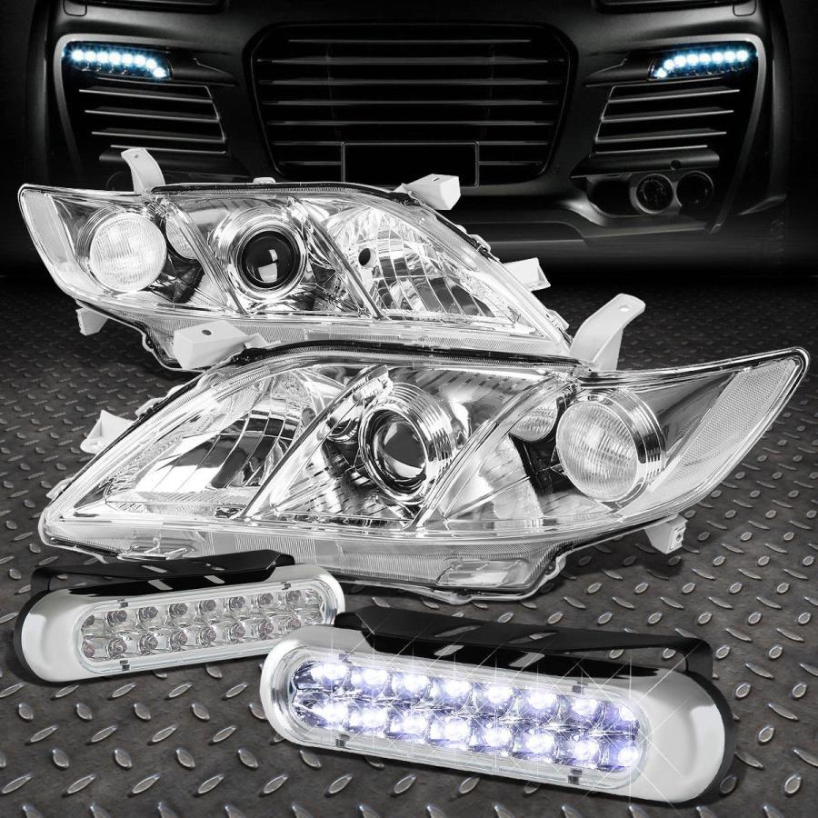 USフォグライト CHROME HEADLIGHT + CLEA \u003cwbr\u003e \u003c/ wbr\u003e 07-トヨタキャムXV40用Rコーナー+ 16 LEDグ