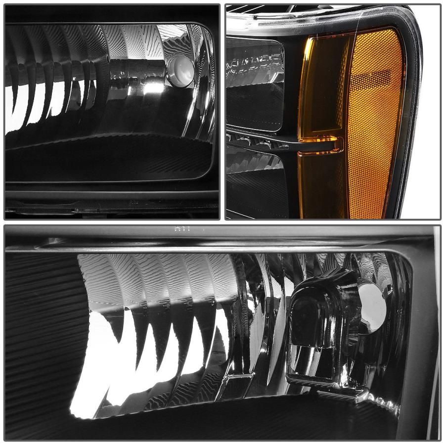 USフォグライト BLACK LENS LEDヘッドライト+アンバー<wbr> </ wbr> Rコーナー+ 07-14 GMT900用12 LEDグの画像