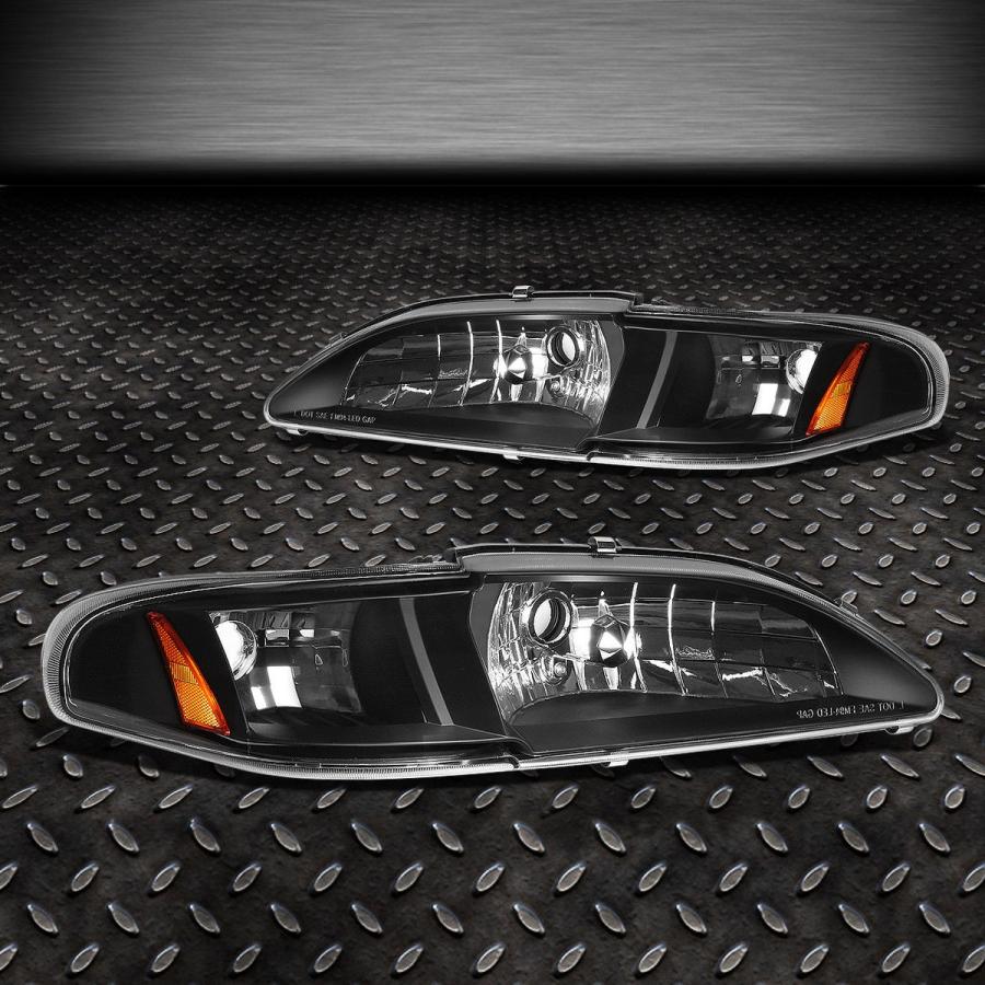 USフォグライト BLACK HOUSING HEADLIGHT + CORN \u003c/ wbr\u003e 94-98 MUSTANG GT / SVT用ER +_1