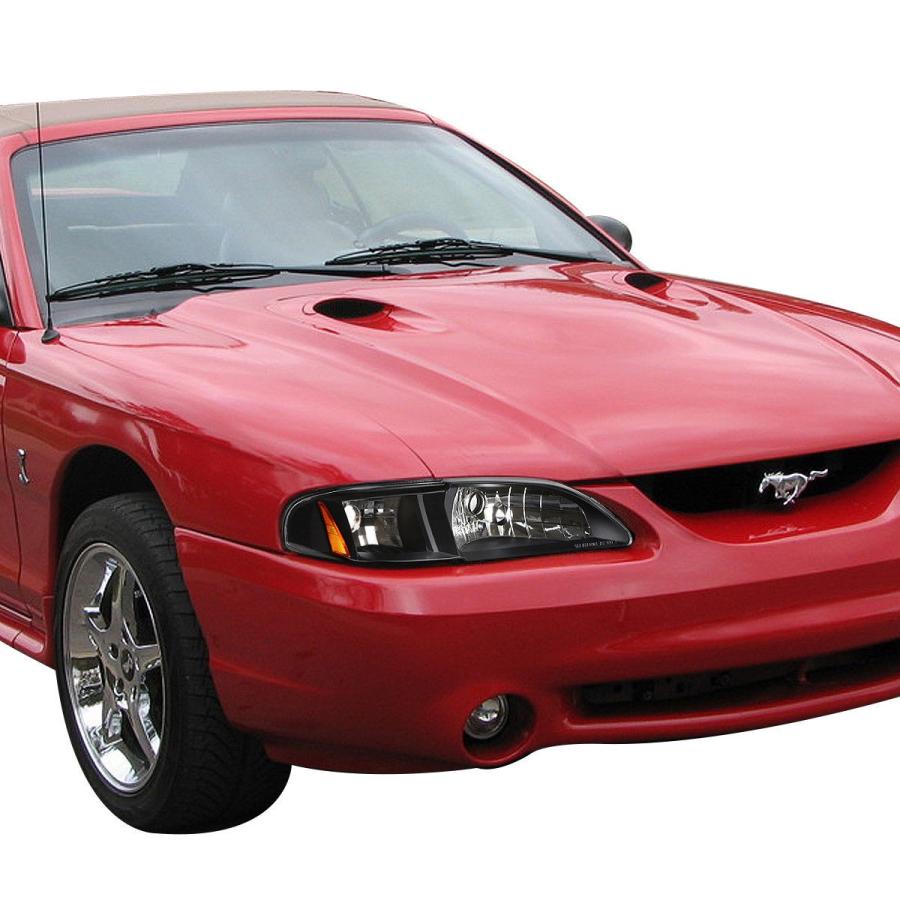 USフォグライト BLACK HOUSING HEADLIGHT + CORN \u003c/ wbr\u003e 94-98 MUSTANG GT / SVT用ER +_2