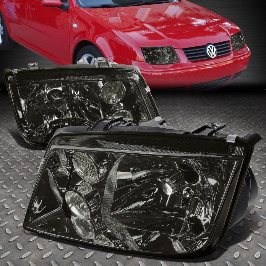 USフォグライト SMOKED HOUSING HEADLIGHT LAMP + JETTA / BORA 99-05 VW用LEDグリルフォグライト_1