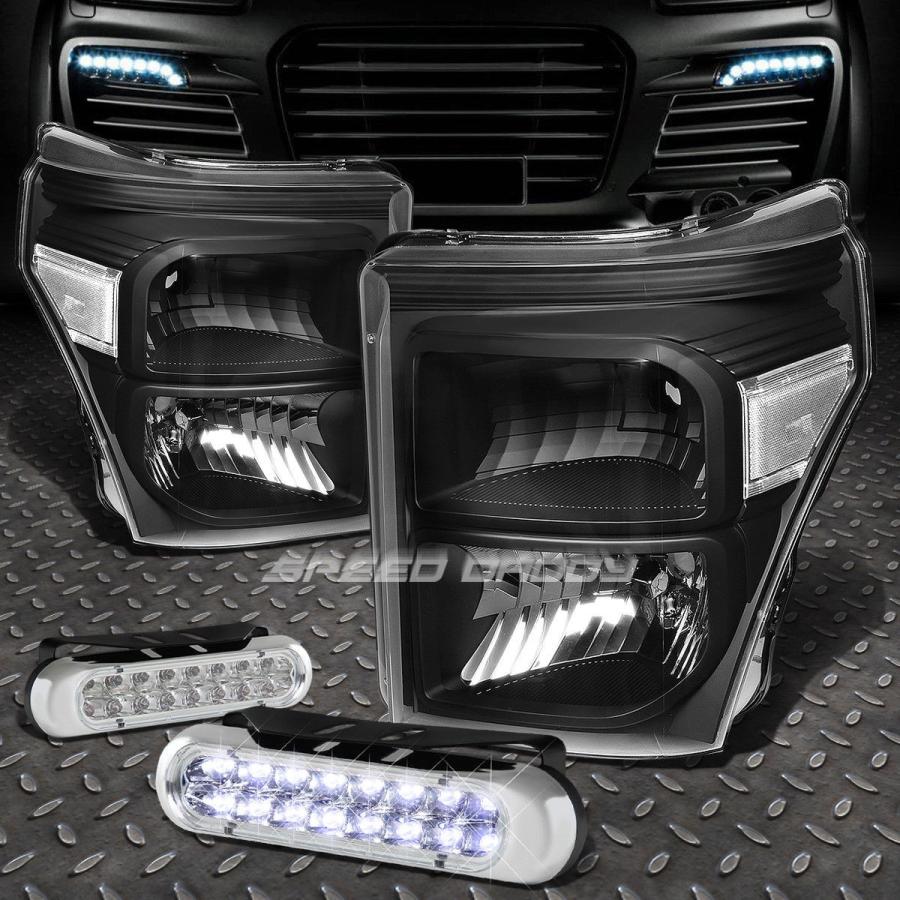 USフォグライト BLACK HOUSING HEADLIGHT + CLEA <wbr> </ wbr> Rコーナー+ 11-16スーパーライト用1