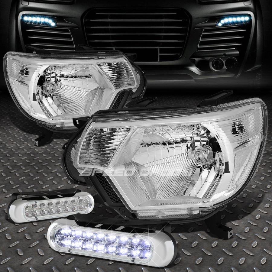 USフォグライト CHROME HOUSING HEADLIGHT + CLEA \u003cwbr\u003e \u003c/ wbr\u003e 12-15タコマ用Rコーナー+ 16 L