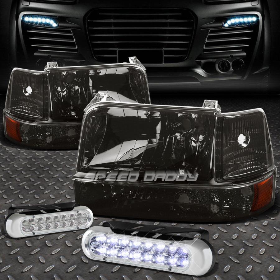 USフォグライト SMOKED LENS HEADLIGHTアンバーコーナー+ 92-96 Fシリーズ用LEDグリルフォグライト16 SMOKED L