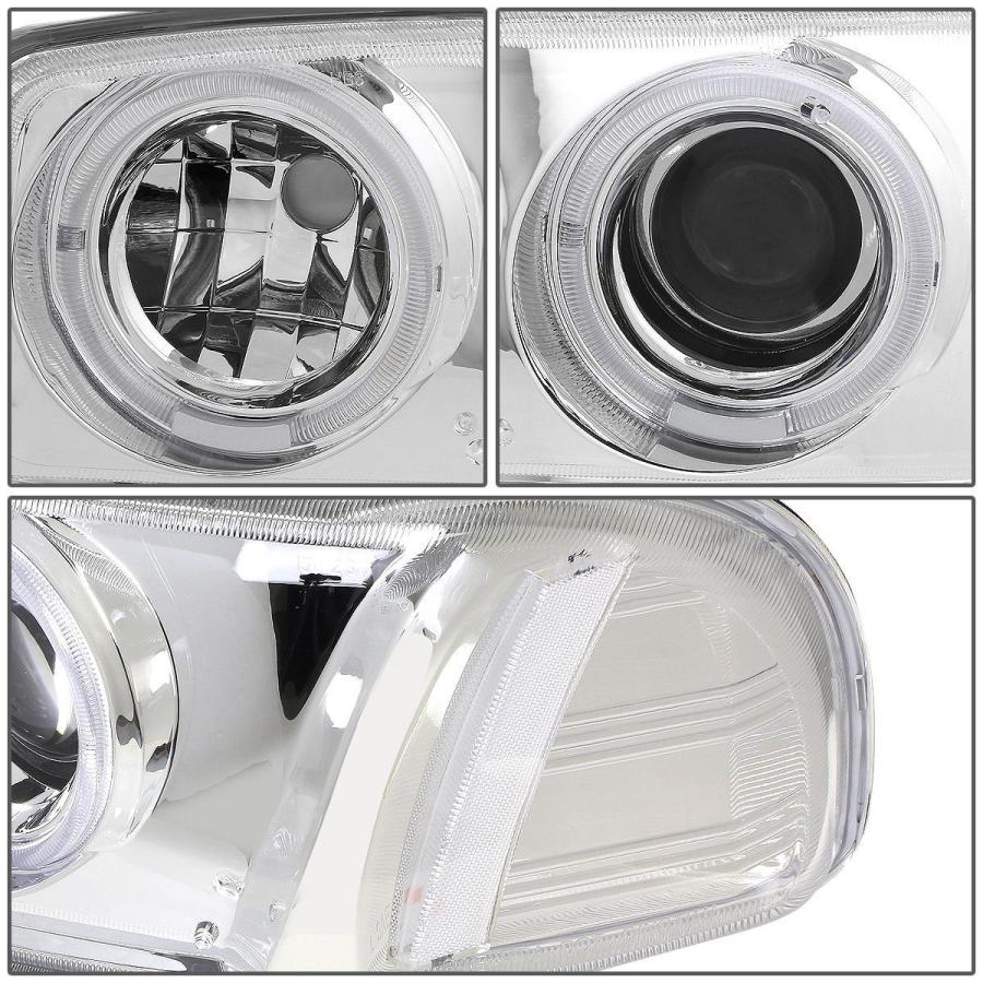 USフォグライト CHROME CLEAR PROJECTOR HEADLIGHT + 00  -  SIERRA / YUKONのための8 LEDの画像