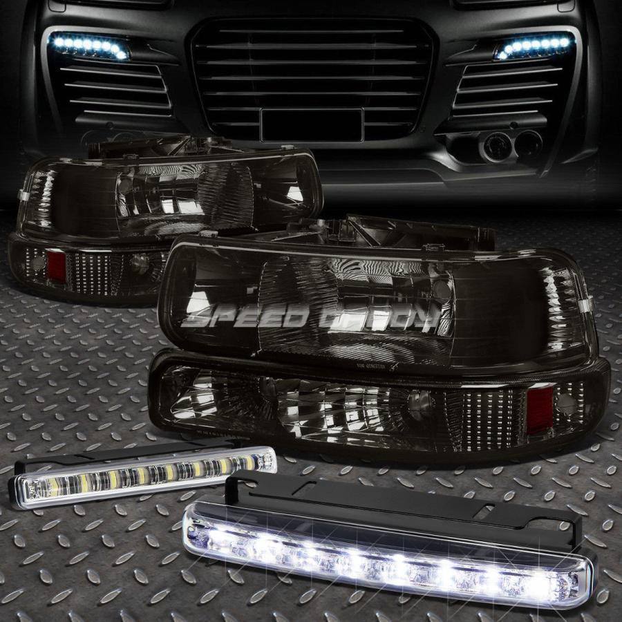 USフォグライト SMOKED HOUSING HEADLIGHT + AMBE <wbr> </ wbr> Rシグナル+ 99-02シルバード用8