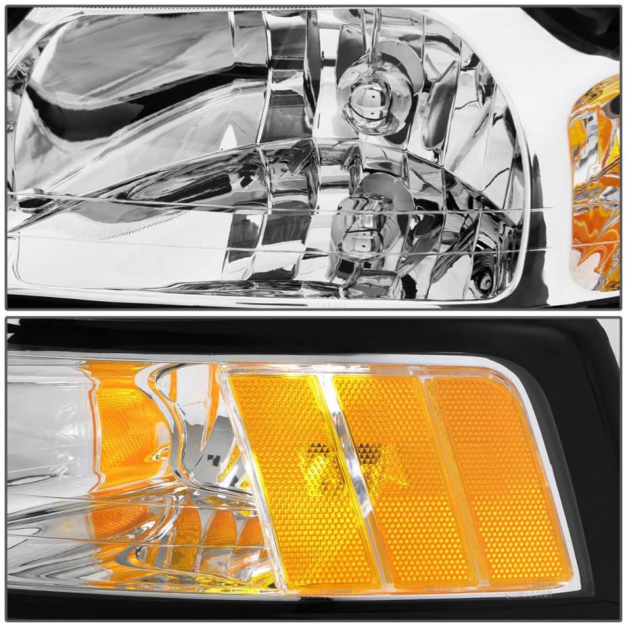 USフォグライト CHROMEレンズHEADLIGHTアンバーコーナー+ 99-04 MUSTANG SN95用12グリルフォグライト CHROME_2