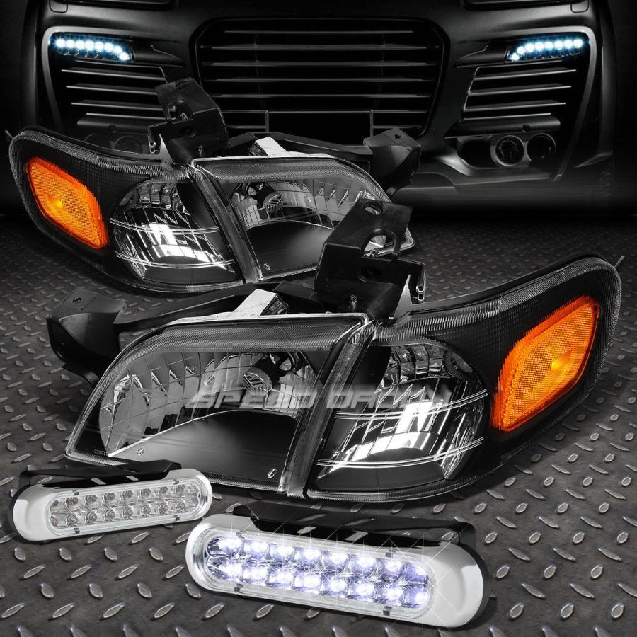 USフォグライト BLACK HOUSING HEADLIGHT + AMBE <wbr> </ wbr> Rコーナー+ 97-05ベンチレージ用16