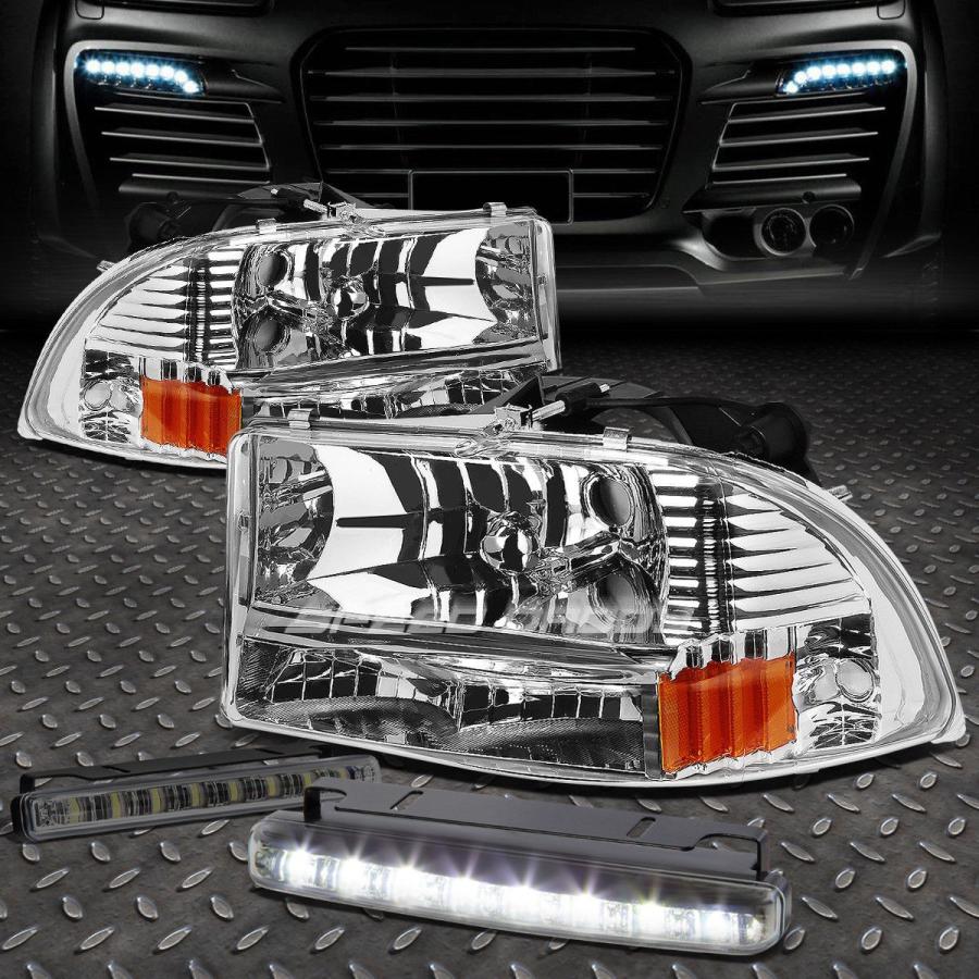 USフォグライト CHROME HOUSING HEADLIGHT + AMBE \u003cwbr\u003e \u003c/ wbr\u003e Rコーナー+ 97-04 DAKOTA用