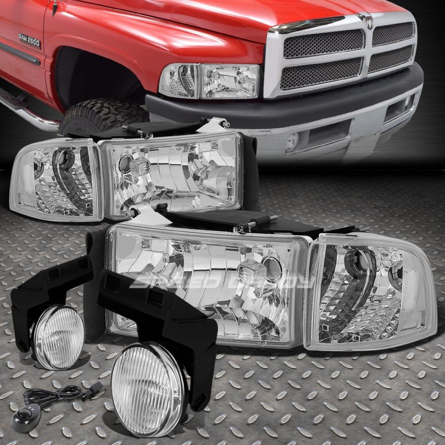 USフォグライト CHROME HEADLIGHT + CLEA \u003cwbr\u003e \u003c/ wbr\u003e Rコーナー信号+ FOGライトランプ+スイッチ94-02