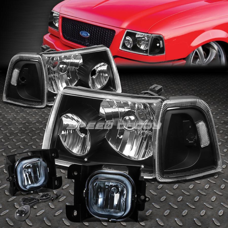 USフォグライト BLACK HEADLIGHT + CLEA \u003cwbr\u003e \u003c/ wbr\u003e Rコーナー信号+ SMOKED FOGライト+ 04-05