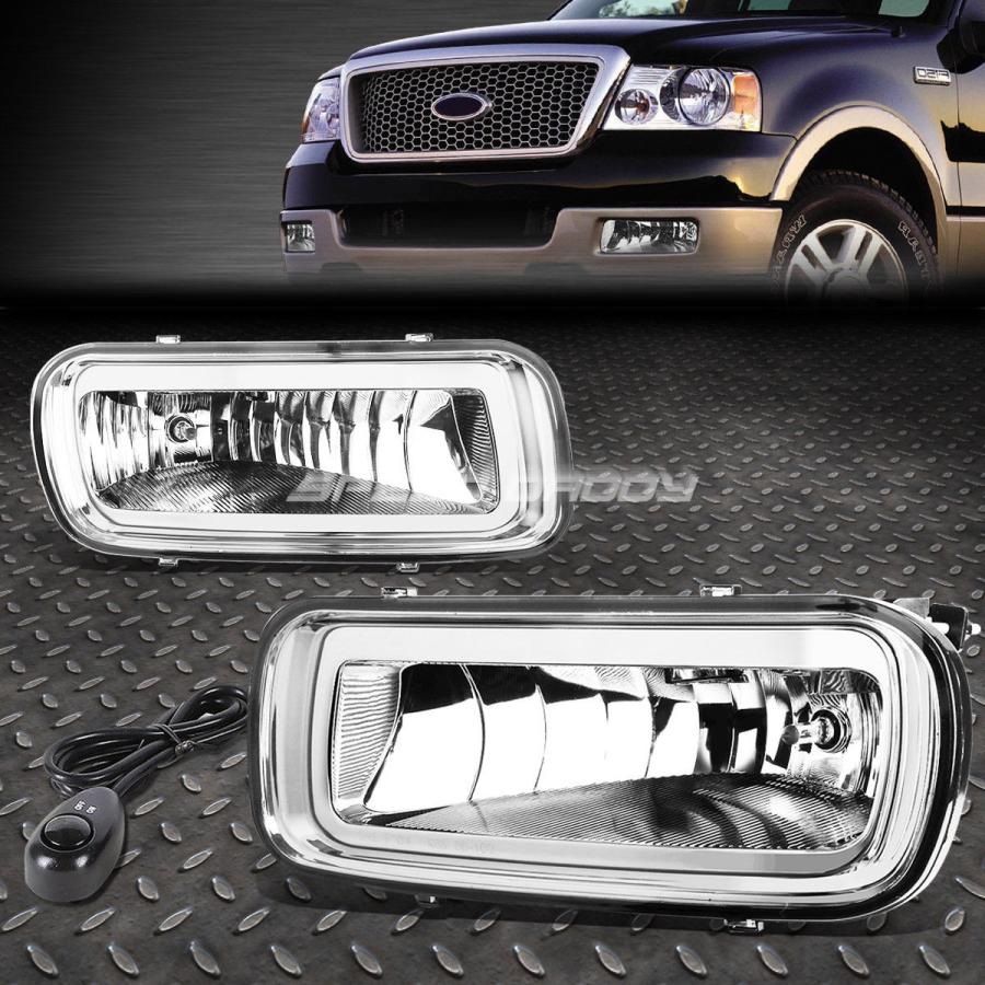 USフォグライト FOR 04-05 FORD F150ピックアップP2クリスタルレンズOE BUMPERフォグライトランプ+スイッチキット FOR