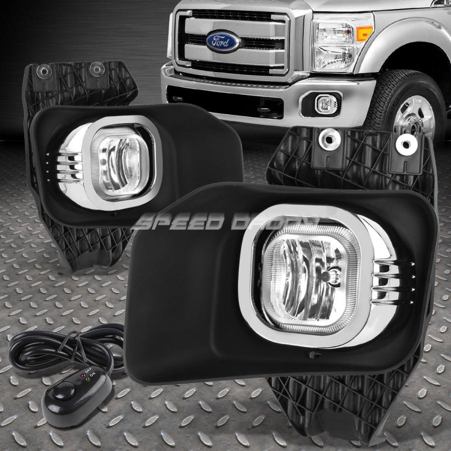 USフォグライト FOR 11-16 FORD SUPER DUTY PAIR OE CHROME LENSバンパーフォグライト+スイッチ+ H \u003cw