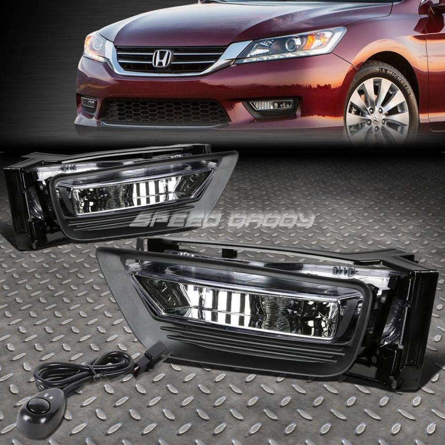 USフォグライト FOR 13-14 HONDAアコーデッドセダンCR2 / 3クロームレンズOE駆動フォグライトランプ+スイッチ FOR 13-14