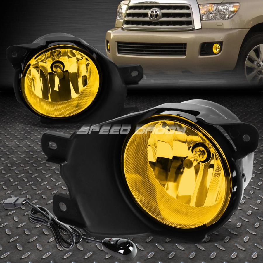 USフォグライト FOR 08-16 TOYOTA SEQUOIA SUV黄色のレンズOE駆動の
