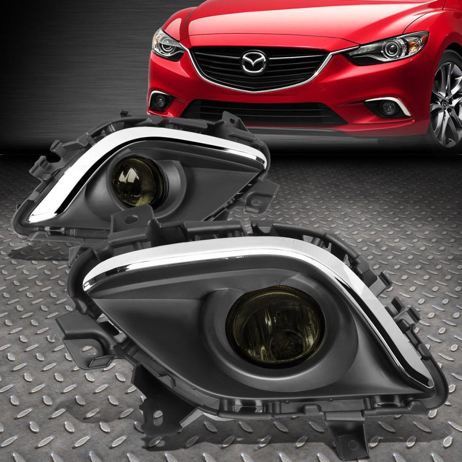 USフォグライト FOR 14-16 MAZDA 6 GJ1 PAIR SMOKED LENS FOG LIGHT + SWITCH + H \u003cwbr