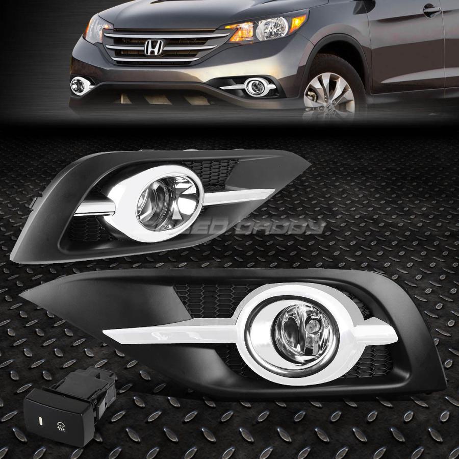 USフォグライト FOR 12-14ホンダCRV / CR-V RMクリアレンズOEバンパー駆動フォグライト+ベゼル+ S \u003cwbr\u003e \u003c/ wbr\u003e