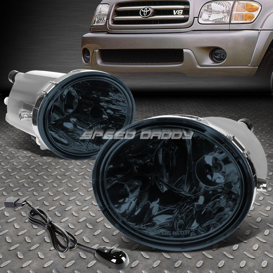 USフォグライト 00-06 TUNDRA / 01-07 SEQUIOA SMOKED LENS OE BUMPERフォグライトランプペア+スイッチ