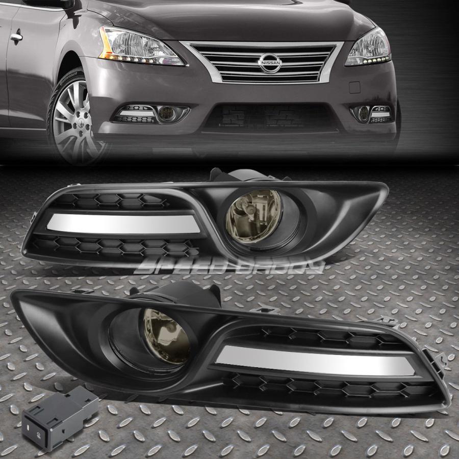 USフォグライト FOR 13-16日産セントラル4DR SMOKED LENS ORIEING PAIR FOGライトランプ+スイッチ FOR 13