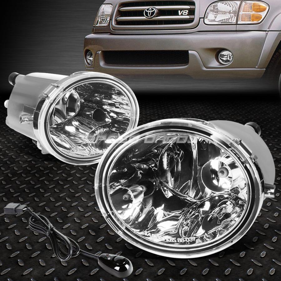 USフォグライト 00?06 TUNDRA / 01-07 SEQUIOAクリスタルレンズOE BUMPER FOG LIGHT LAMP PAIR