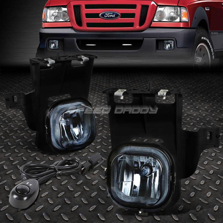 USフォグライト FOR 06-07 FORD RANGERピックアップSMOKED LENS OE BUMPERフォグライトランプペア+スイッチ F