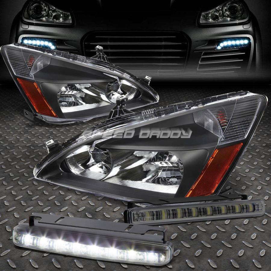 USフォグライト BLACK HOUSING HEADLIGHT + AMBE <wbr> </ wbr> Rコーナー+ SMOKED LED FOG