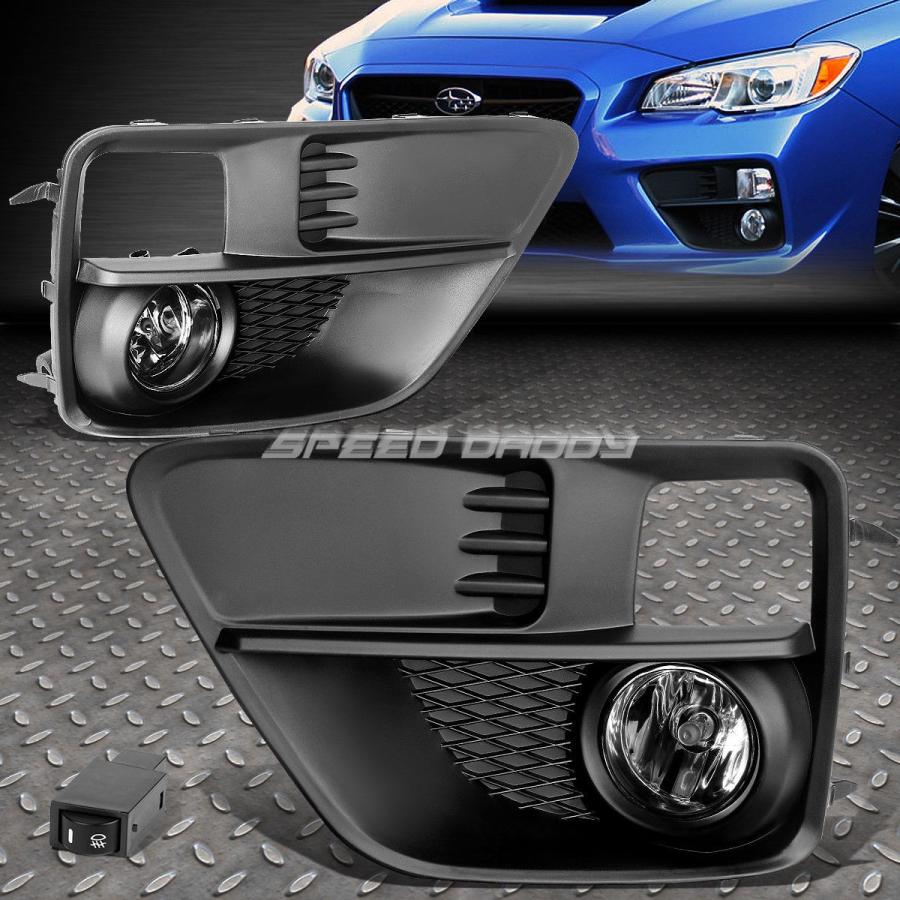 USフォグライト FOR 15-17 SUBARU WRX / STI GJ G4クロムレンズOE駆動フォグライトランプ+スイッチキット FOR 15
