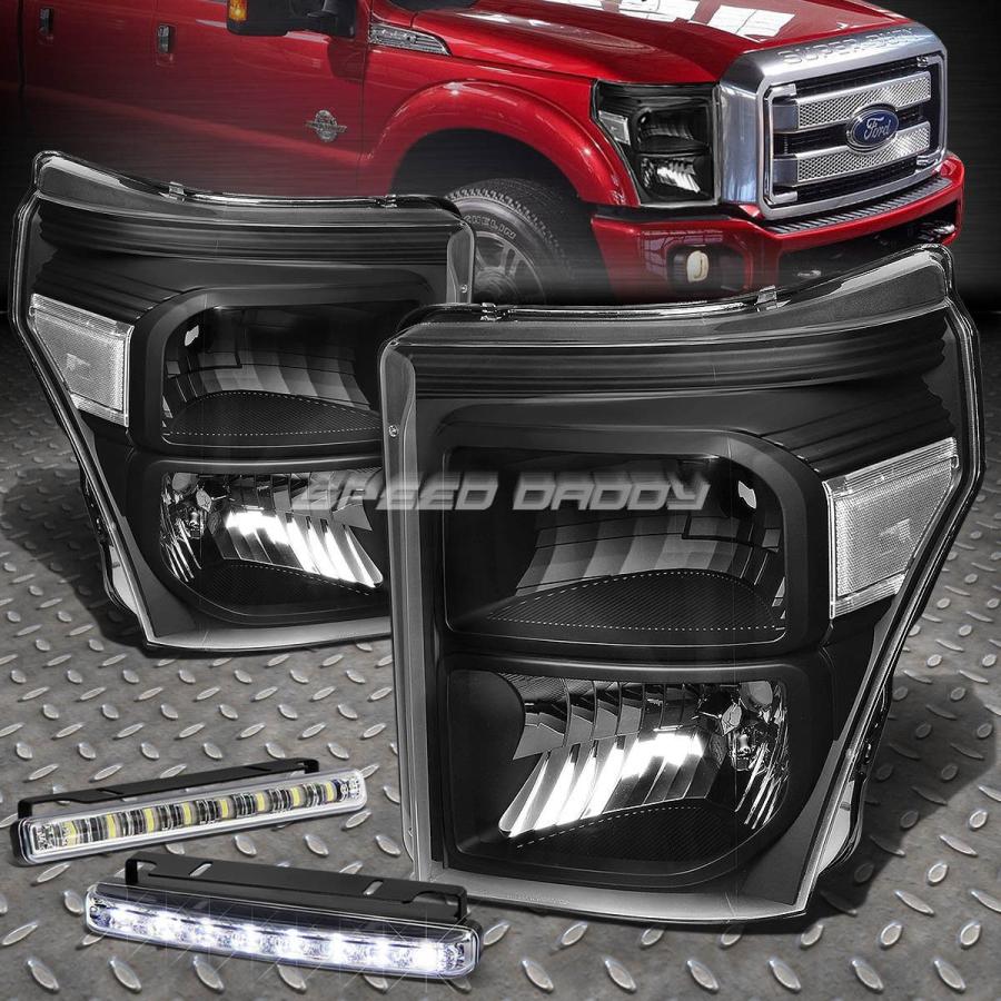 USフォグライト BLACK HOUSING HEADLIGHT + CLEA <wbr> </ wbr> Rコーナー信号+ LED FOG LIGH
