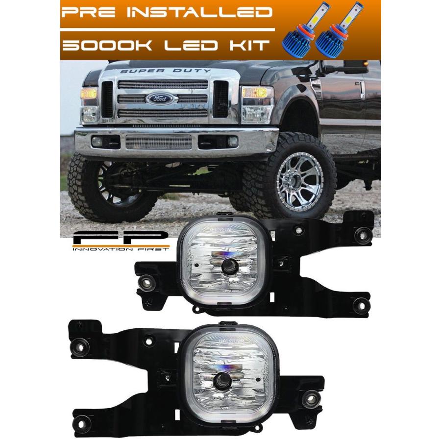 USフォグライト LED 2008-2010 Ford F-250スーパーデューティーフォグライトコンプリートセットキット LED 2008-2010