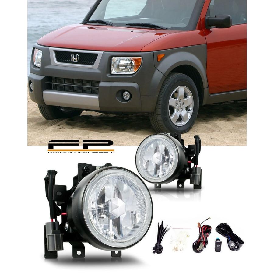 USフォグライト 2003-2006ホンダエレメントフォグライティングフロントランプクリアレンズPAIR Complete Kit Pair 2003