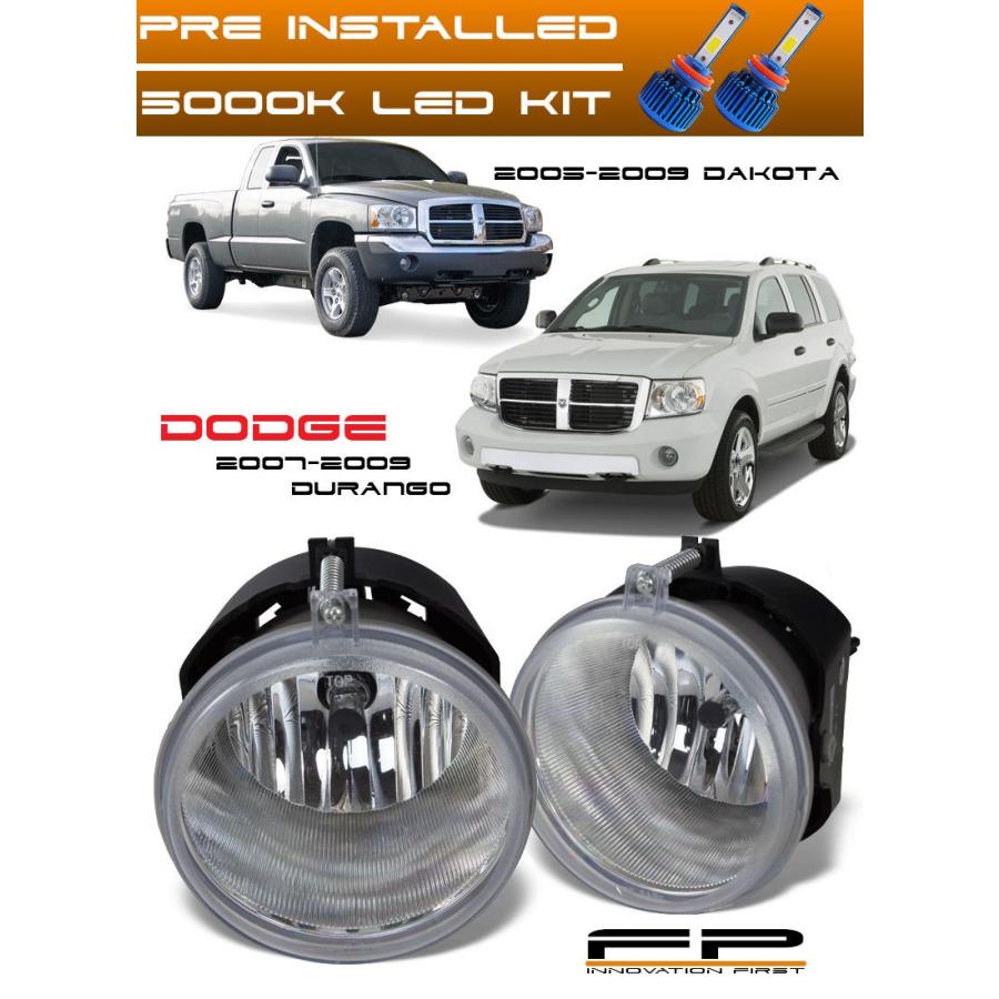 USフォグライト LED 2007-2009 Dodge Durango 2005-2009 Dakota Replacement Fog Light