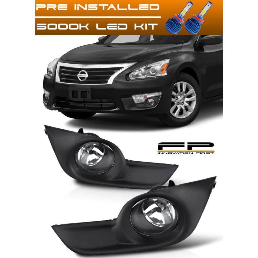 USフォグライト 2013-2015日産アルティマセダンクリアフォグライトフルキットスイッチ+ハーネス+ LED For 2013-2015 Niss