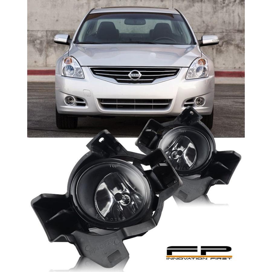 USフォグライト 日産アルティマセダン4ドアクリアバンパーフォグライトキット完成品 For 2010-2012 Nissan Altima Sedan