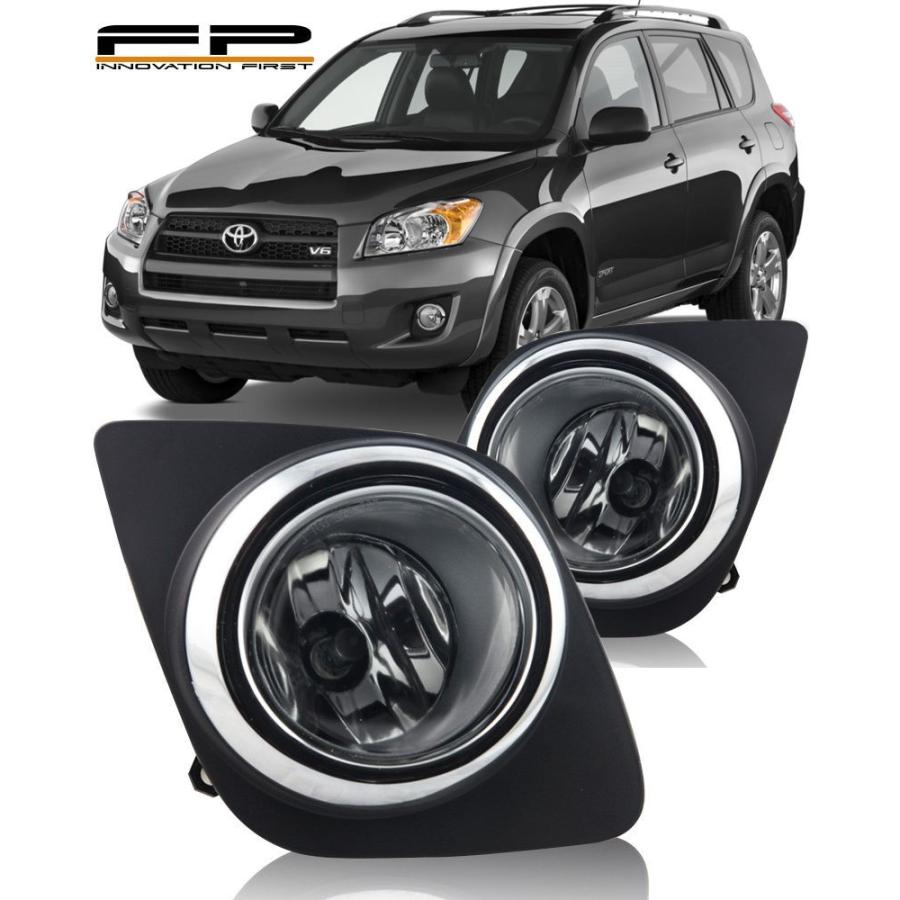 USフォグライト トヨタRav4 Clearレンズフォグライトキットフルコンプリートキット For 2009-2012 Toyota Rav4 Cle