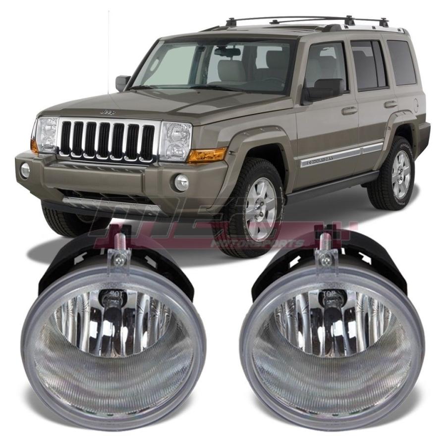 USフォグライト ジープコマンダーのために06-10工場バンパー交換フィットフォグライトクリアレンズ For Jeep Commander 06-10