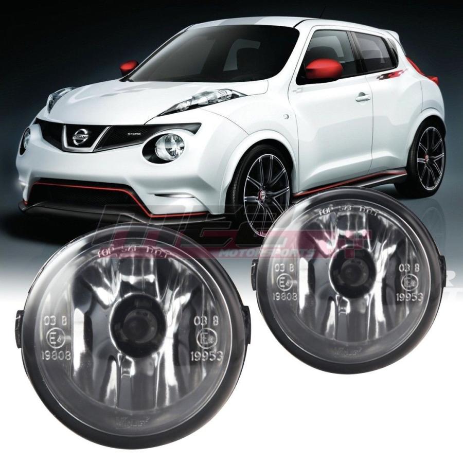 USフォグライト 日産ジューク1114工場バンパー交換フィットフォグライトDOTクリアレンズ For Nissan Juke 1114