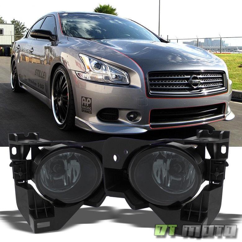 USフォグライト スモークフィット09-15 Maximaバンパーフォグライトランプ左+右2009-2015アフターマーケット Smoked Fit