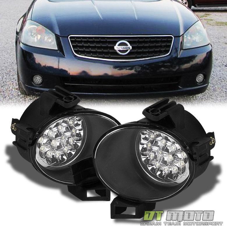 USフォグライト 2005-2006 Altima Questフル・ホワイトLED駆動ランプバンパー・フォグ・ライト+スイッチ For 2005-20