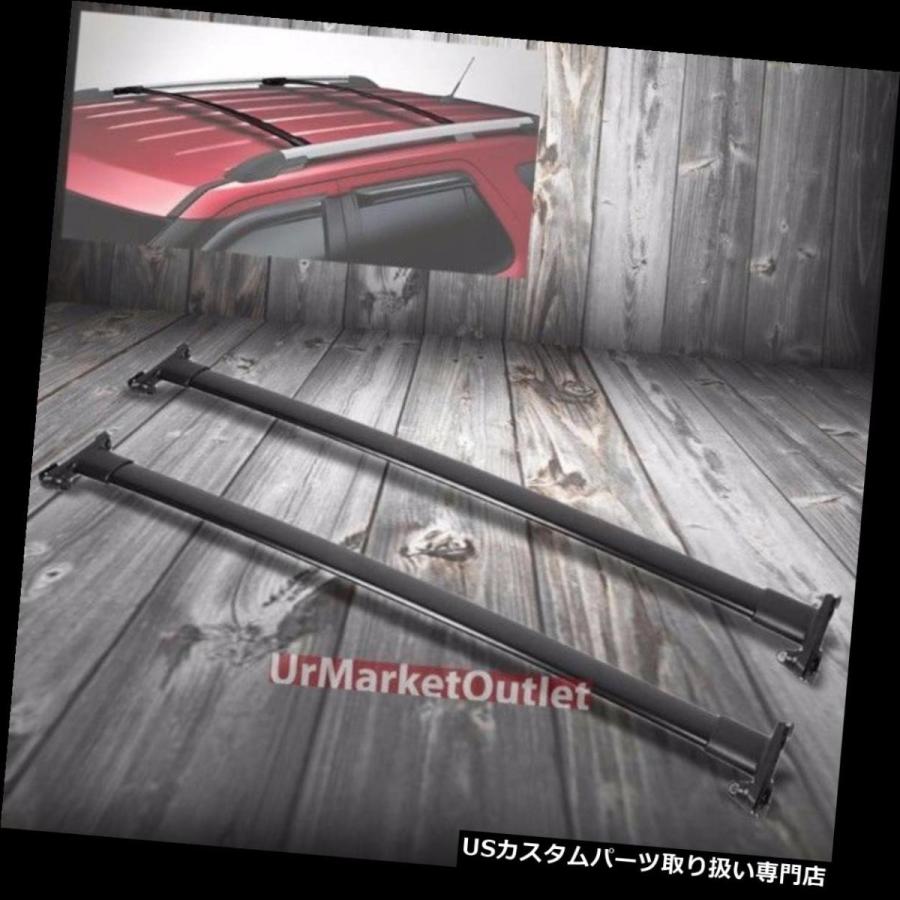 USキャリア OEフィット11-15エクスプローラー用マットブラックルーフラック荷物/カーゴレールクロスバーバー  OE Fit Matte Bla