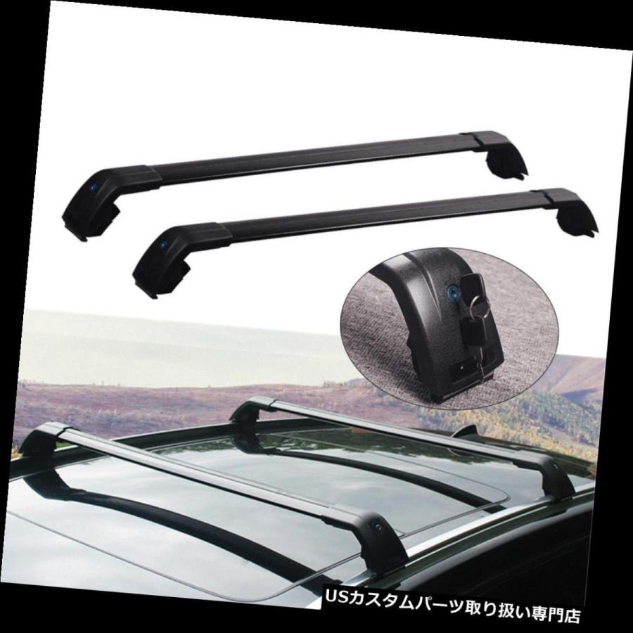 USキャリア ロックできるルーフレールラッククロスバークロスバーインフィニティQX50 2018 2019用 Lockable Roof Rail