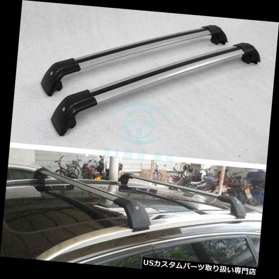 USキャリア KIA Sportage 2016-2017用アルミシルバーロッククロスバートップルーフラックレール Aluminum Silver
