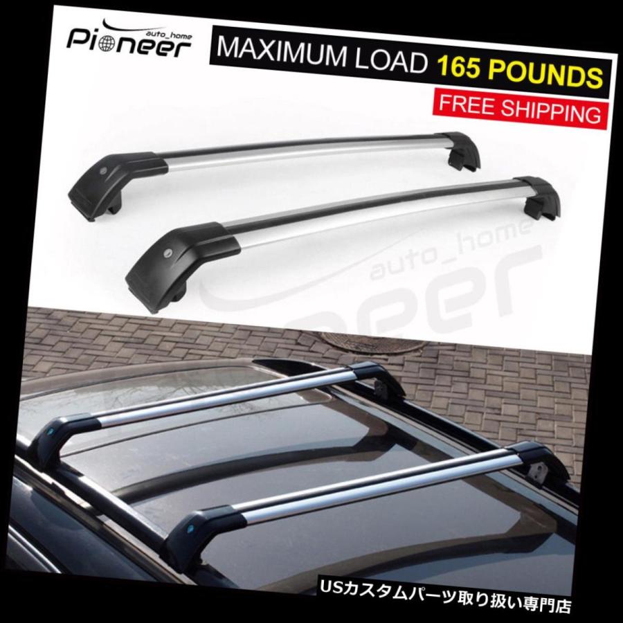 US球歴 2PCS日産蹴っ飛ばす2018 2019ルーフラックレールクロスバークロスバースライバー用  2Pcs Fits For Nissan K 自動車-ルーフボックス、キャリア