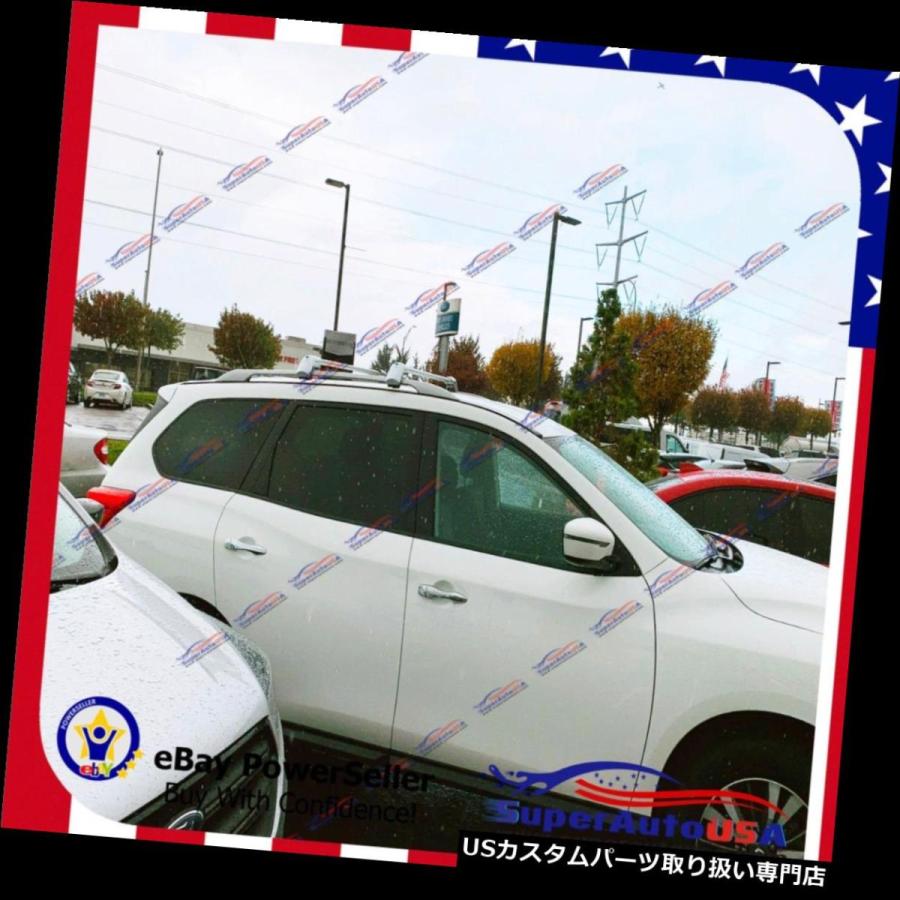 USキャリア 日産ローグ2005-2019用トップルーフラックフィットラゲッジラゲッジクロスバークロスバー  Top Roof Rack fit f