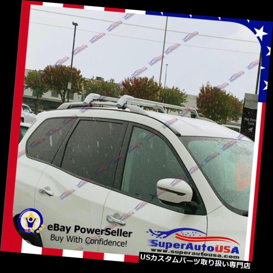USキャリア 日産ローグ2005-2019用トップルーフラックフィットラゲッジラゲッジクロスバークロスバー  Top Roof Rack fit f_2